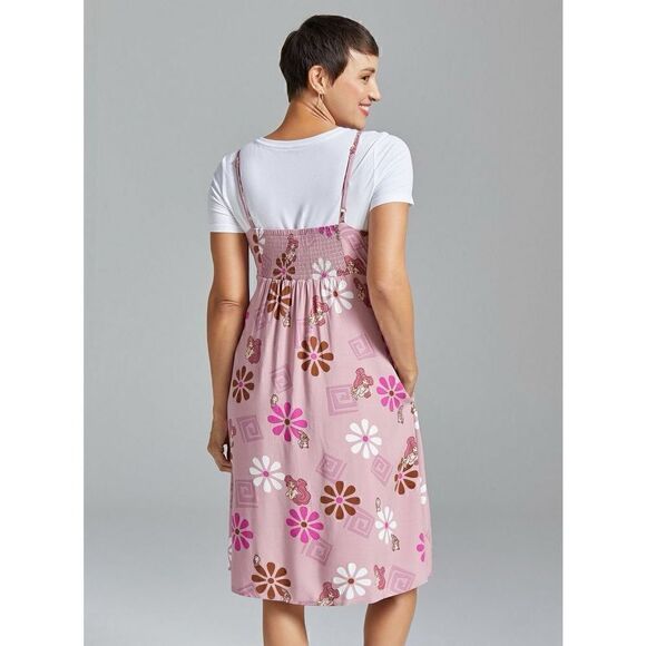 Disney Hercules Floral Meg Allover Print Slip Dress (Med) - Picture 4 of 5
